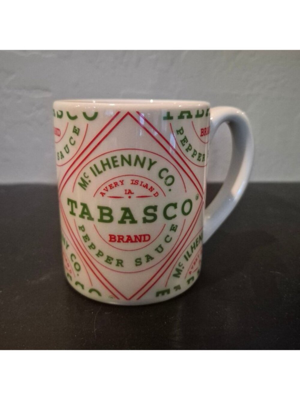 Tabasco Brand Ceramic Coffee Mug With Iconic Red & Green Label Design - Picture 2 of 7
